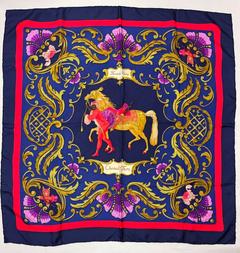 A variation of the Hermès scarf `Cheval turc` first edited in 1970 by `Christiane Vauzelles`