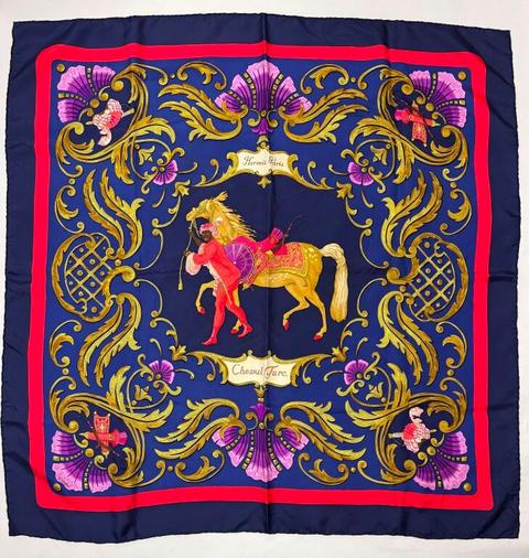 A variation of the Hermès scarf `Cheval turc` first edited in 1970 by `Christiane Vauzelles`