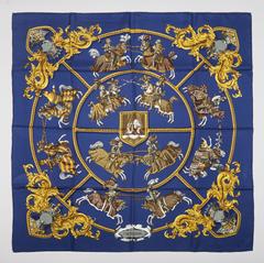 A variation of the Hermès scarf `Chevalerie II` first edited in 1967 by `Caty Latham`