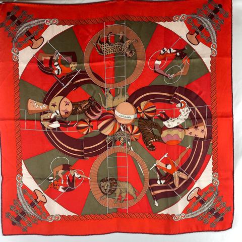 A variation of the Hermès scarf `Circus ` first edited in 1983 by `Annie Faivre`