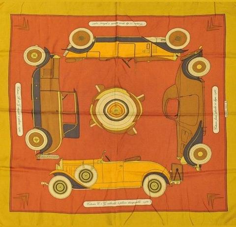 A variation of the Hermès scarf `Citroën ` first edited in 1973 by `Henri d'Origny`