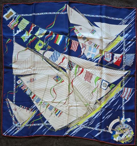 A variation of the Hermès scarf `Claque au vent` first edited in 2011 by `Dominik Jarlegant`