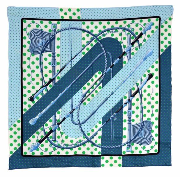 HERMES エルメス Clic-Clac a Pois クリック・クラック エルメス カレ140 Clic-Clac a Pois クリック クラック ドット