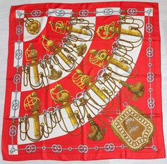 A variation of the Hermès scarf `Cliquetis` first edited in 1972 by `Julie Abadie`