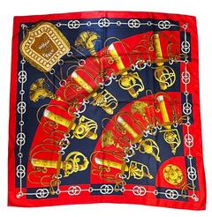 Hermès Cliquetis scarf in red by Julie Abadie, 1972