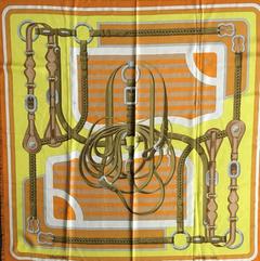 A variation of the Hermès scarf `Coaching` first edited in 1976 by `Julie Abadie`