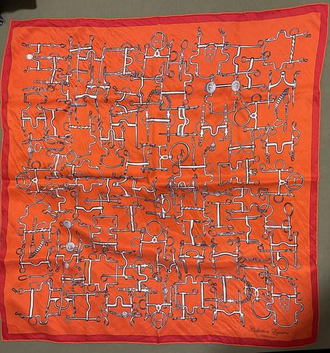 A variation of the Hermès scarf `Collection équestre` first edited in 2010 by `Benoît-Pierre Emery`