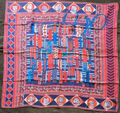 A variation of the Hermès scarf `Colliers de chiens` first edited in 2013 by `Virginie Jamin`