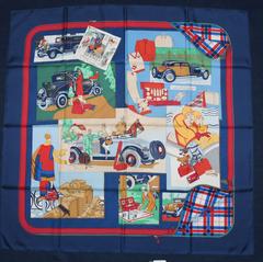 A variation of the Hermès scarf `Confort en automobile ` first edited in 1996 by `Caty Latham`
