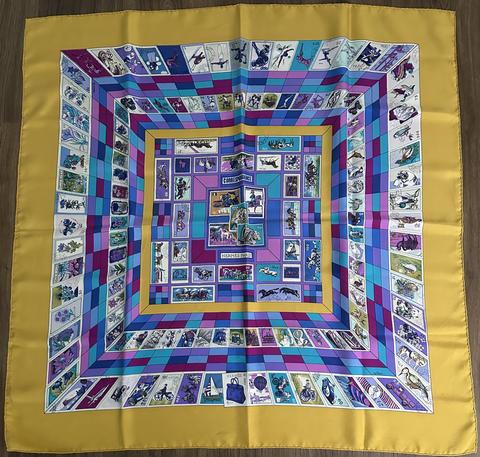 A variation of the Hermès scarf `Correspondance` first edited in 1990 by `Caty Latham`
