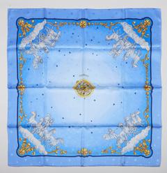 A variation of the Hermès scarf `Cosmos ` first edited in 1966 by `Philippe Ledoux`