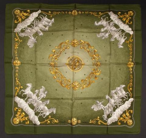 A variation of the Hermès scarf `Cosmos ` first edited in 1966 by `Philippe Ledoux`