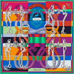A variation of the Hermès scarf `Della cavalleria` first edited in 2014 by `Virginie Jamin`