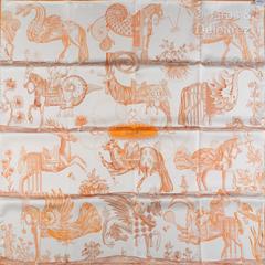 A variation of the Hermès scarf `Della cavalleria favolosa ` first edited in 2018 by `Virginie Jamin`