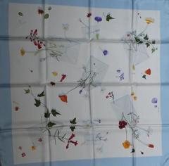 A variation of the Hermès scarf `Des fleurs pour le dire ` first edited in 2005 by `Leigh P. Cook`