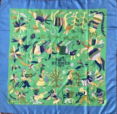 A variation of the Hermès scarf `Din tini yä zuë` first edited in 2011 by `Ezequiel Vincente Jose`