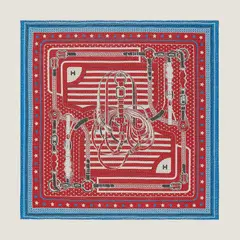 A variation of the Hermès scarf `Disco coatching` first edited in 2020 by `Julie Abadie`