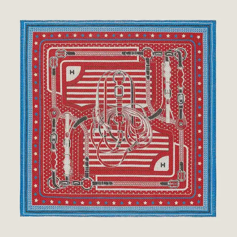 A variation of the Hermès scarf `Disco coatching` first edited in 2020 by `Julie Abadie`