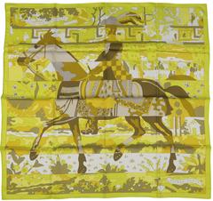 A variation of the Hermès scarf `Les dix cavaliers` first edited in 2010 by `Cyrille Diatkine`, `Sandy Queudrus`