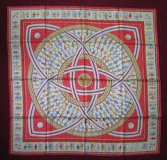 A variation of the Hermès scarf `Donner la main ` first edited in 2002 by `Karen Petrossian`