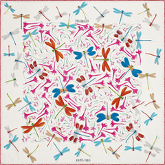 A variation of the Hermès scarf `Dragonflies` first edited in 2016 by `Leigh P. Cook`