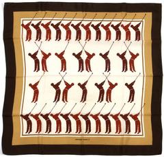 A variation of the Hermès scarf `Drive` first edited in 1981 by `Joachim Metz`