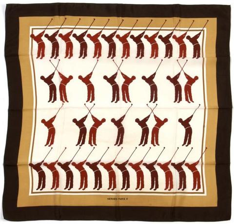 A variation of the Hermès scarf `Drive` first edited in 1981 by `Joachim Metz`