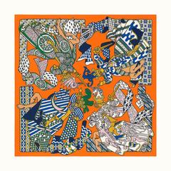 A variation of the Hermès scarf `Duels oniriques` first edited in 2019 by `Pierre Marie`