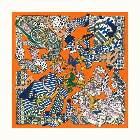 A variation of the Hermès scarf `Duels oniriques` first edited in 2019 by `Pierre Marie`