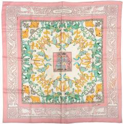 A variation of the Hermès scarf `Early america II ` first edited in 1981 by `Françoise De La Perriere`