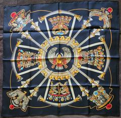 A variation of the Hermès scarf `Égypte` first edited in 1970 by `Caty Latham`