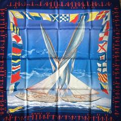 A variation of the Hermès scarf `En course` first edited in 1989 by `Yannick Manier`