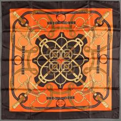 A variation of the Hermès scarf `Éperon d'or  ` first edited in 1974 by `Henri d'Origny`