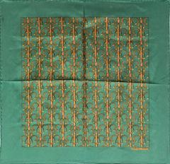 A variation of the Hermès scarf `Éperons (semis) ` first edited in 1946 by `Canovas Manuel `