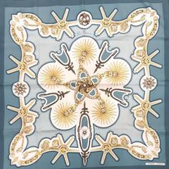 A variation of the Hermès scarf `Les éperons ` first edited in 1976 by `Françoise De La Perriere`