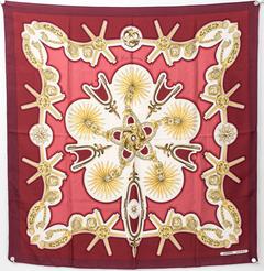 A variation of the Hermès scarf `Les éperons` first edited in 1976 by `Françoise De La Perriere`