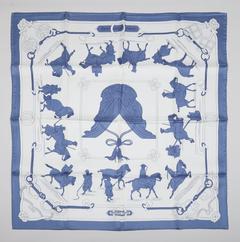 A variation of the Hermès scarf `Équitation japonaise  ` first edited in 1969 by `Françoise De La Perriere`