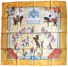 A variation of the Hermès scarf `Escuela andaluza ` first edited in 1996 by `Hubert de Watrigant`