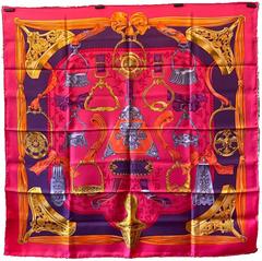 A variation of the Hermès scarf `Étriers` first edited in 1964 by `Françoise De La Perriere`