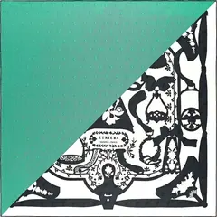 A variation of the Hermès scarf `Étriers tatouage` first edited in 2018 by `Françoise De La Perriere`