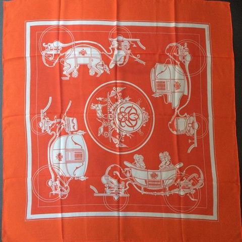 A variation of the Hermès scarf `Ex-libris ` first edited in 1946 by `Hugo Grygkar`