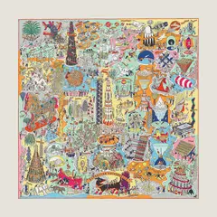 A variation of the Hermès scarf `Exposition universelle` first edited in 2020 by `Jan Bajtlik`