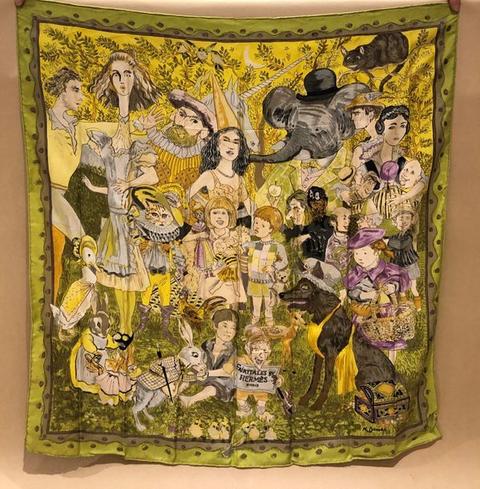A variation of the Hermès scarf `Fairytales by hermès ` first edited in 2010 by `Philippe Dumas`