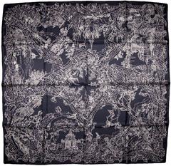 A variation of the Hermès scarf `Fantaisie pittoresque` first edited in 2008 by `Houtin Fançois `