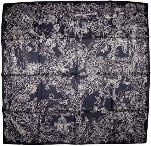 A variation of the Hermès scarf `Fantaisie pittoresque` first edited in 2008 by `Houtin Fançois `