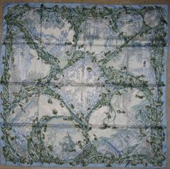 A variation of the Hermès scarf `Fantaisie pittoresque` first edited in 2008 by `Houtin Fançois `