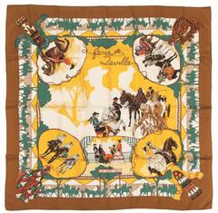 A variation of the Hermès scarf `Feria de sevilla ` first edited in 1996 by `Hubert de Watrigant`