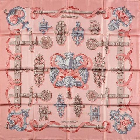 A variation of the Hermès scarf `Ferronnerie ` first edited in 1970 by `Caty Latham`