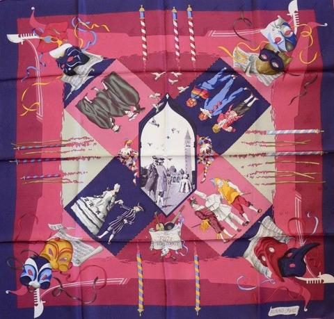 A variation of the Hermès scarf `Fêtes vénitiennes  ` first edited in 2003 by `Hubert de Watrigant`