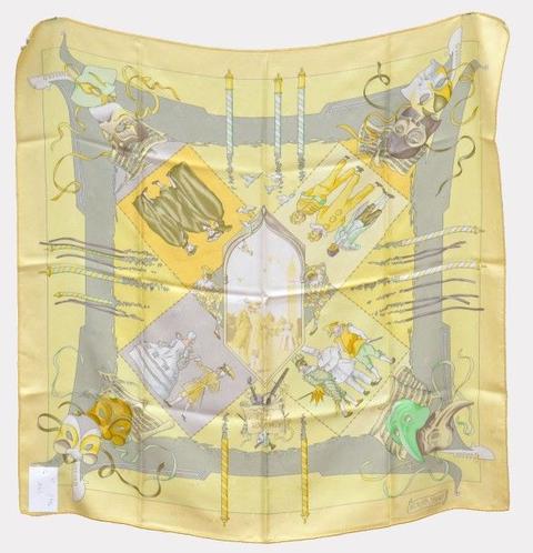 A variation of the Hermès scarf `Fêtes vénitiennes  ` first edited in 2003 by `Hubert de Watrigant`